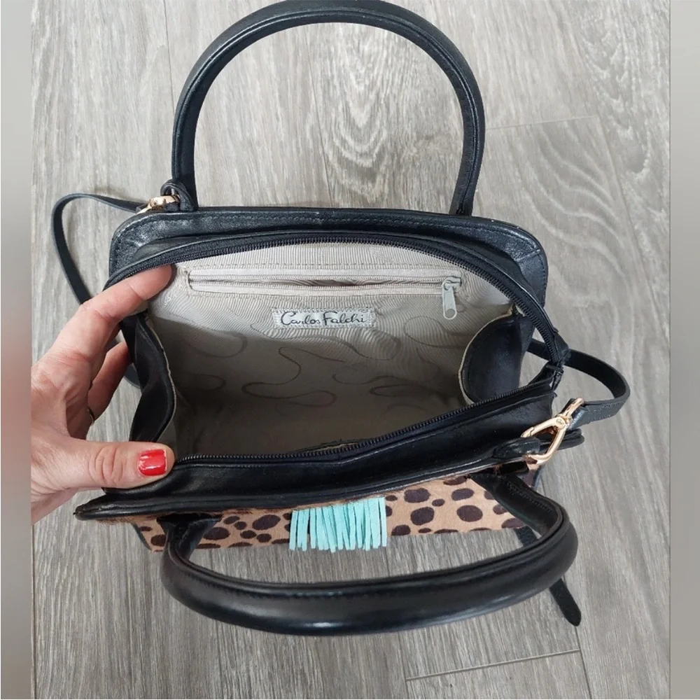 Western style leopard print crossbody